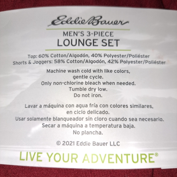 Men's Eddie Bower 3 piece lounge set size medium. - Picture 5 of 5